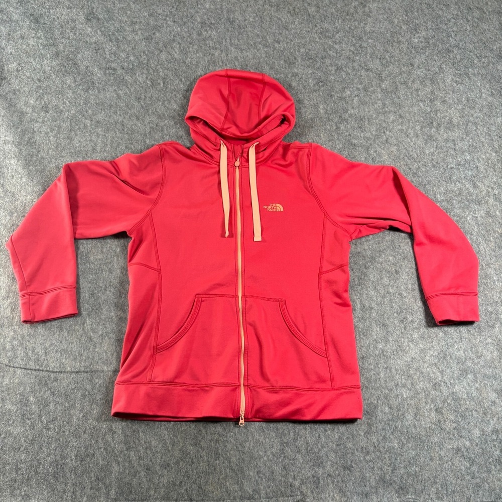 The North Face Unisex Hoodie Women's Large Pink Zip Up Fleece Insides Jacket